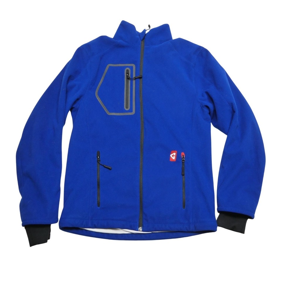 Gerbing Jacket‎ Mens Small Blue Heated Fleece Full Zip Motorcycle Thermal